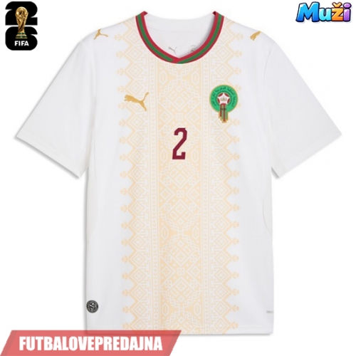 Lacne Muži Futbalové dres Maroko Achraf Hakimi #2 MS 2026 Krátky Rukáv - Preč